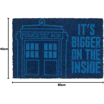 Килимок для дверей DOCTOR WHO Tardis унісекс, синій/світло-синій, 40 x 60 см (прямокутний)