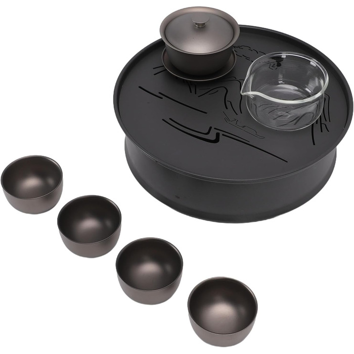 Похідний чайний набір CHICIRIS Легкий металевий набір для заварювання чаю з багатофункціональною чашкою, ідеальний для пікніків та подорожей