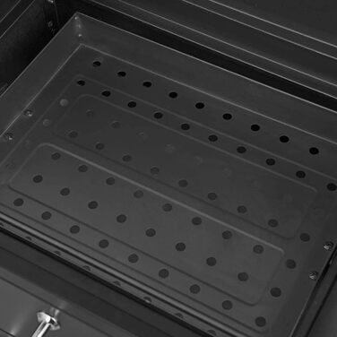 Сталевий вугільний гриль з міцними колесами, подвійним грилем, термометром та регулюванням висоти решітки, вугільний гриль з бічними поличками