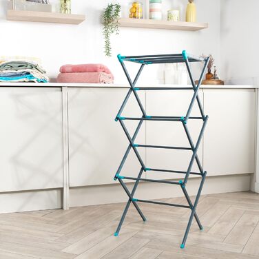 Висувна вішалка для одягу Beldray LA077615EU7 - вішалка для одягу з 3 рівнями, довжина сушіння 7 м, максимальне навантаження 7 кг,