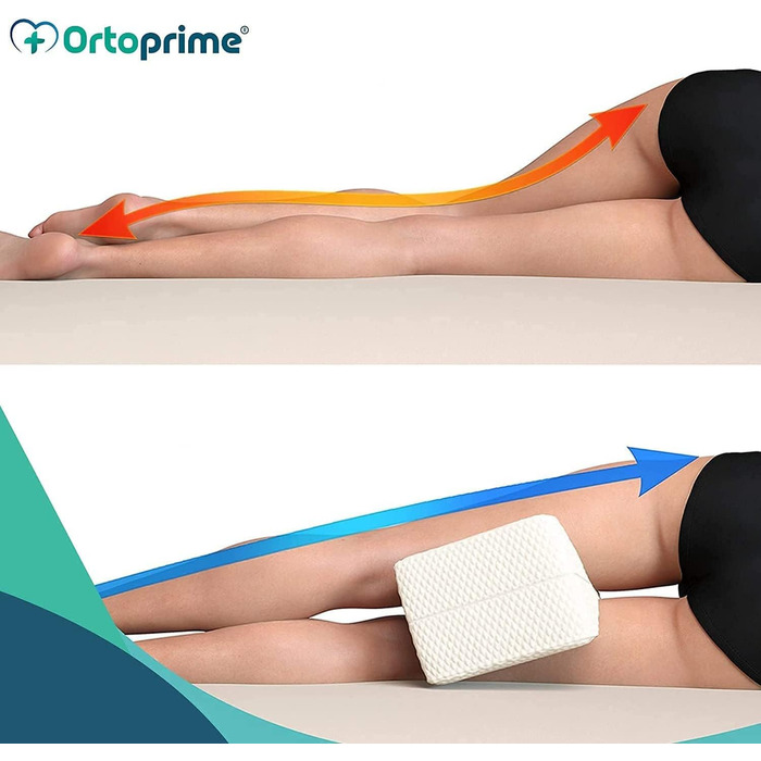 Ортопедична подушка для колін та ніг OrtoPrime - Подушка для колін для тих, хто спить на боці - Подушка для колін знімає тиск, зменшує напругу та виправляє поставу спини - Піна з ефектом пам&39яті