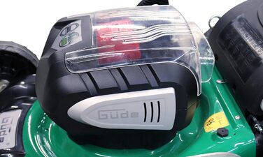 Акумуляторна газонокосарка Gde 40V електрична, включаючи акумулятор 2.5Ah та швидкий зарядний пристрій 405/40-2.5S ширина зрізу 41 см травозбірник 40 л 6-позиційне регулювання висоти безщітковий двигун 95879