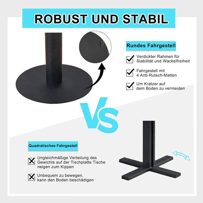 Круглий обідній стіл Mingone, маленький кухонний стіл з мармуровою стільницею та металевими ніжками, 80x80 см, чорний