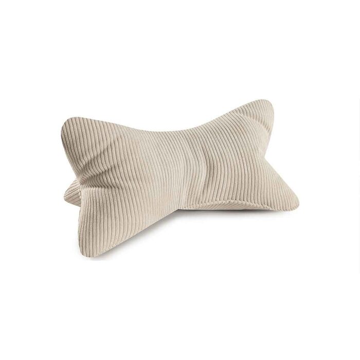 Подушка для читання MAGMA INGA, імітація вельвету, натуральний колір, 42 см x 22 см, ергономічна форма для підтримки шиї або попереку, гнучка опора для книг, електронних книг або планшетів, 42 см x 22 см, натуральний