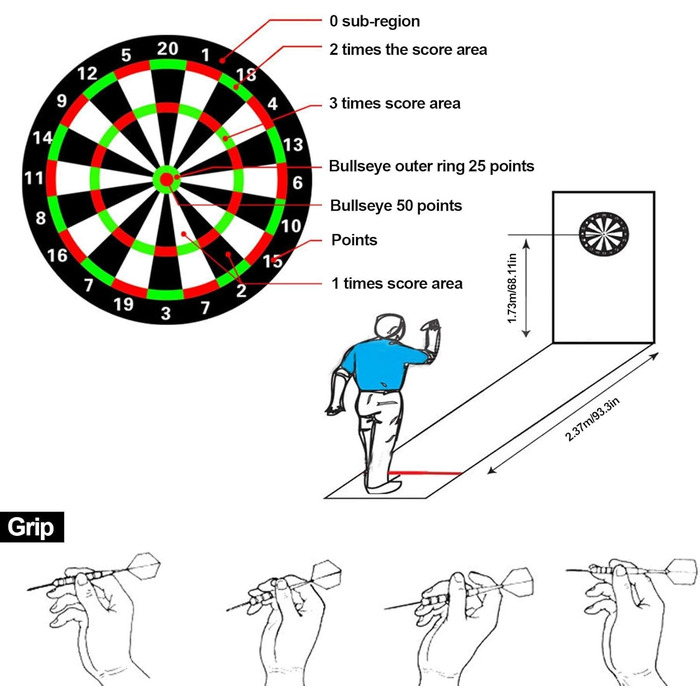 Електронний набір дартсу з голосовими підказками, 4 світлодіодні дисплеї, 6 дротиків, 27 ігор, 243 ігрові опції, професійний електронний дартс для дому, вечірок, саду, бару, 1-16 гравців, чорний