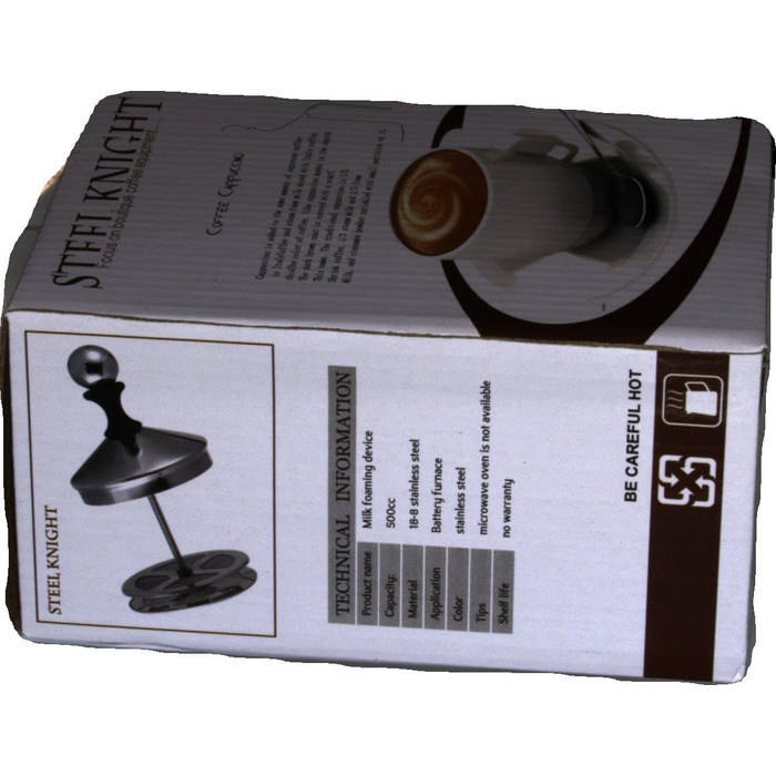 Ручна піноутворювач для молока Gvolatee 500 мл з подвійною сіткою з нержавіючої сталі, 8 x 8 x 18 см Ідеальна молочна піна завдяки