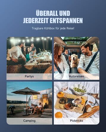 Автомобільний кемпінговий компресор cool box електричний 12/24V 230V автомобільний холодильник двозонний контроль температури доро