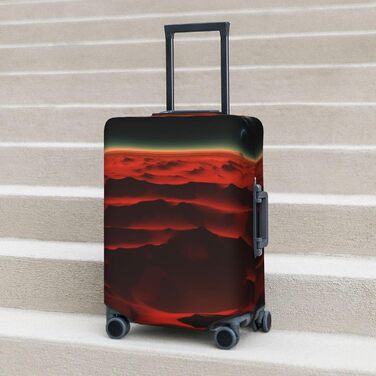 Чохол для валізи поперечного формату, міцний, підходить для валіз розміром 45.7 - 81.3 см, розмір M, Чорний, Середній