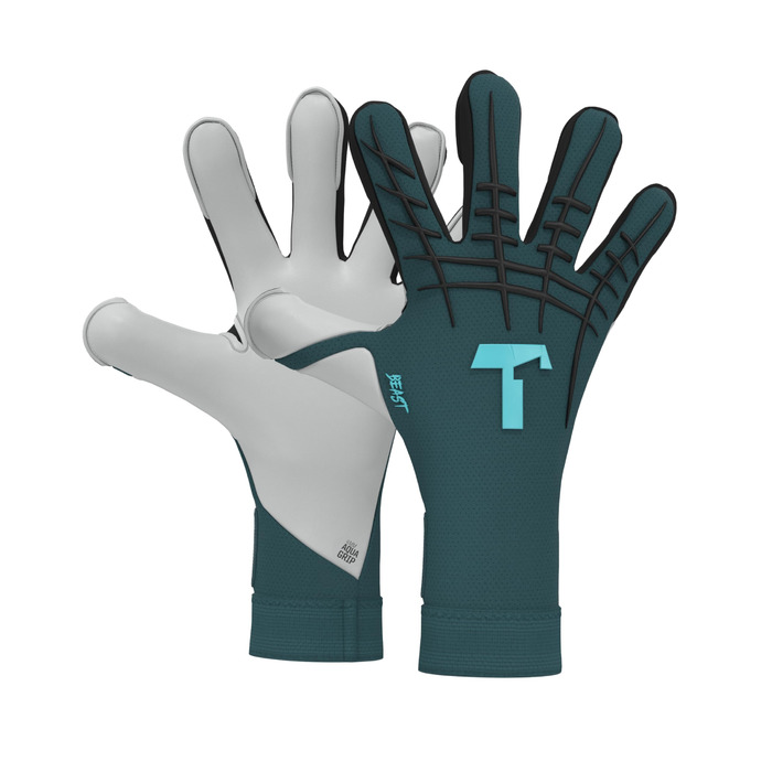 Воротарські рукавички T1TAN Beast без захисту пальців для дорослих, унісекс футбольні рукавички, професійна рукоятка 4 мм - різні розміри та кольори Petrol Beast 3.0 10