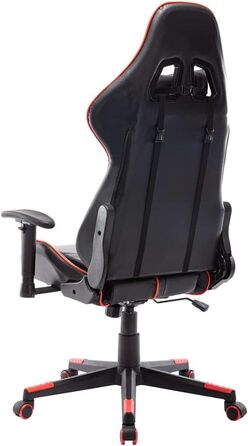 Ігрове крісло чорно-червоне зі штучної шкіри