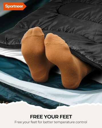 Спальний мішок для кемпінгу та походів, легкий портативний спальний мішок-ковдра для кемпінгу та походів, 220x80 см, чорний