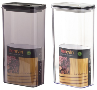 Контейнер HEREVIN Canister-Vacuum Lid-White-Black 3 л (161194-000) (7077946)
