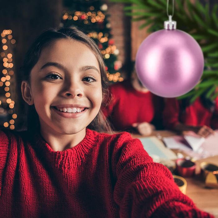 Різдвяні кульки набір із 100 шт рожеві Relaxdays