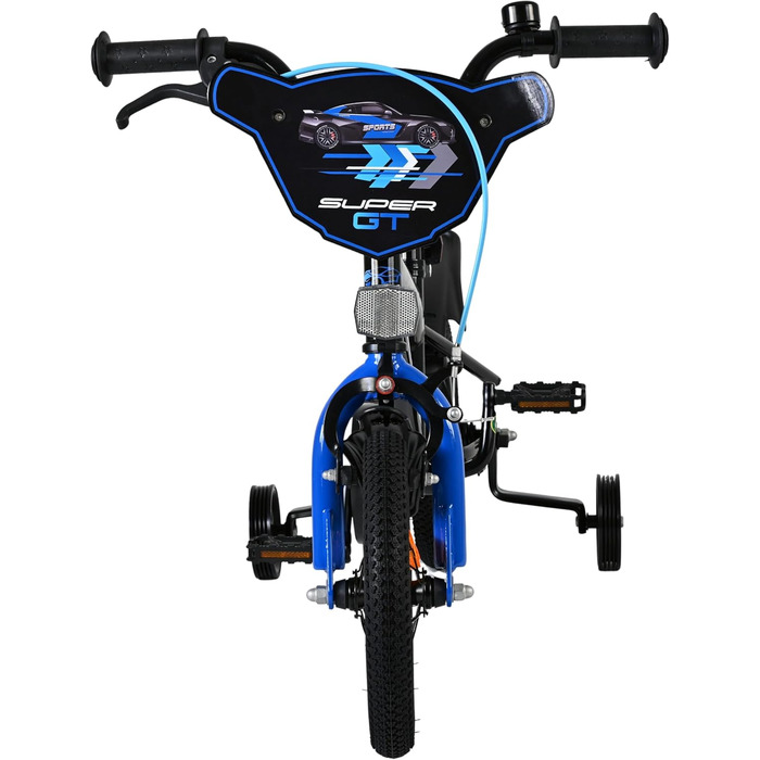 Дитячий велосипед Volare Super GT Blau 12 35 років 2 ручних гальма, знімні бічні колеса, захист ланцюга та світловідбивачі Регульоване сідло Подарунок для дівчаток та хлопчиків