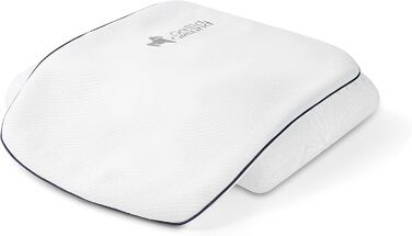 Маленька ортопедична дорожня подушка класу люкс, подушка для голови з піни з ефектом пам&39яті, подушка для підтримки шиї, подушка для сну на боці, ергономічна подушка для шиї, подушка проти хропіння (42x33x11 см) Біла 42 x 33 x 11 см