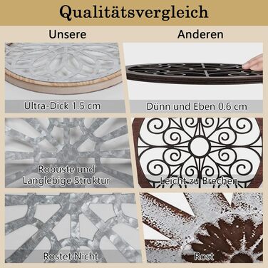 И сільські прикраси для стін круглі прикраси для стін фермерського будинку металеві з дерев'яною рамою прикраси для стін прикраси