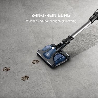 Бездротовий пилосос з функцією миття підлоги, гнучке з'єднання, до 200 Вт і 70 хв роботи від акумулятора, RH99C3WO 70 хв, дуже вис