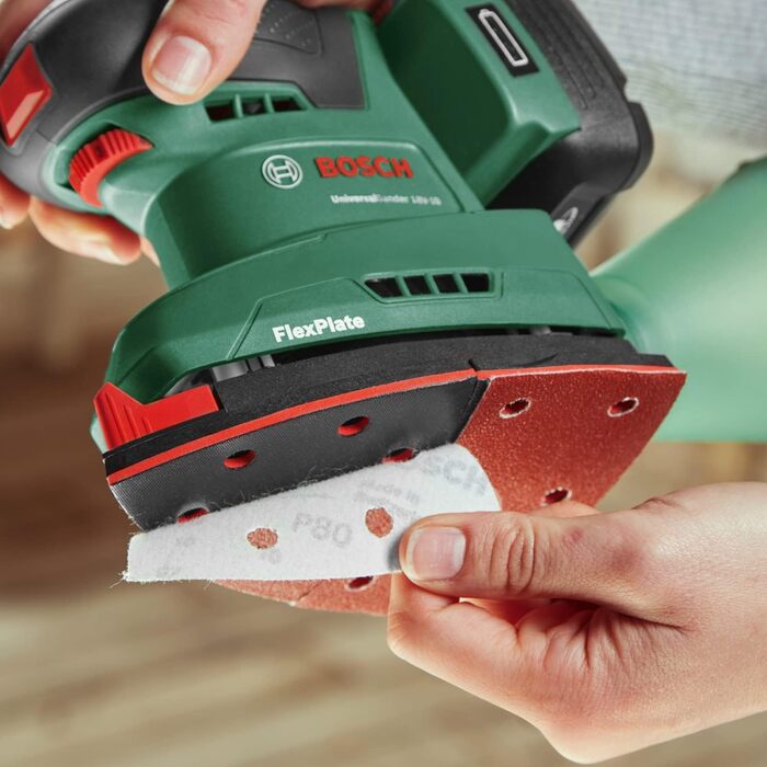 Акумуляторна шліфувальна машина Bosch UniversalSander 18V-10 (без акумулятора 18-вольтова система для саморобної обробки деревини