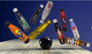 Термос багаторазового використання Naruto, Naruto Shippuden Зберігає напої гарячими або холодними протягом 12 годин для спорту, подорожей, щоденного використання, 500 мл Без BPA Офіційно ліцензований продукт