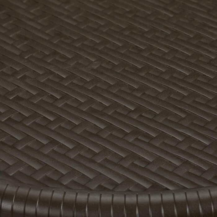 Садовий стіл Relaxdays під ротанг, круглий, ВxГ 75 x 60 см, коричневий Балконний стіл, вуличний стіл, пластик та метал