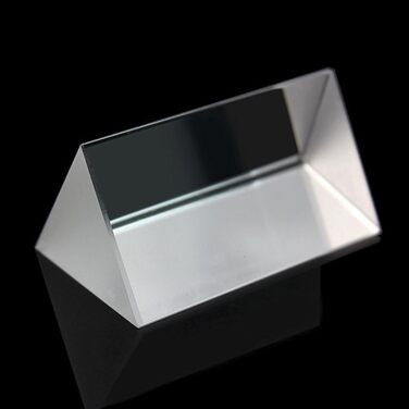 Оптичне скло потрійна трикутна призма Фізика Навчальний світловий спектр 5см / може відображати сім кольорів сонячного світла