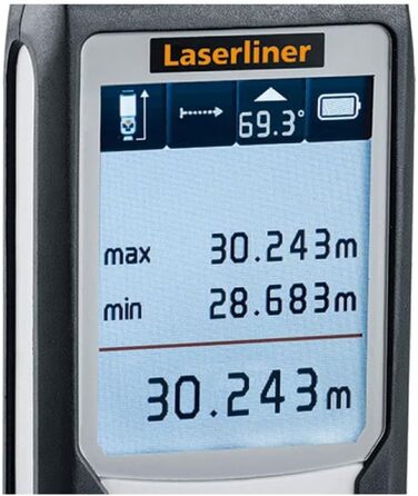 Лазерний далекомір Umarex Laserliner LaserRange-Master Gi5 (довжини, площі об'єми, діапазон вимірювання 0,05 м - 50 м, датчик нахилу 360, функція безперервного вимірювання) 080.838A