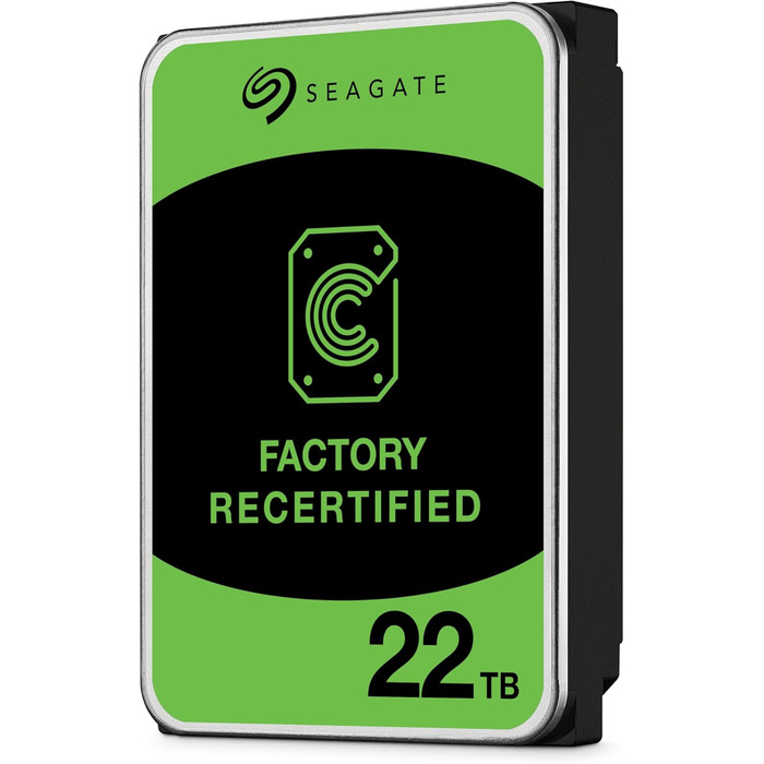 Внутрішній жорсткий диск Seagate Exos X22 22 ТБ відновлений заводським способом 3,5 дюйма SATA 6 Гбіт/с 512 МБ, ST22000NM000C (відновлений)