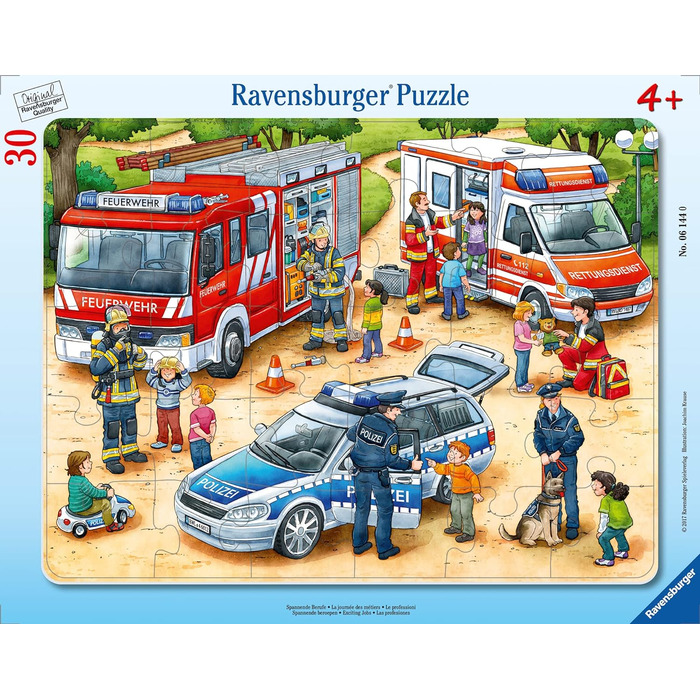 Дитячий пазл Ravensburger - 06144 Захоплюючі професії - рамковий пазл для дітей від 4 років, 30 елементів
