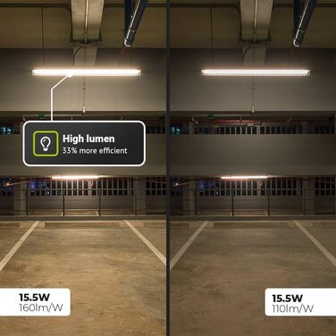 Світлодіодна трубка 150 см - 15,5 Вт 2480 люмен (160 лм/Вт) - 6500K холодне біле світло (840) - без мерехтіння - світлодіодна люмінесцентна лампа T8 G13 замінює 128 Вт - неонову трубку - вкл