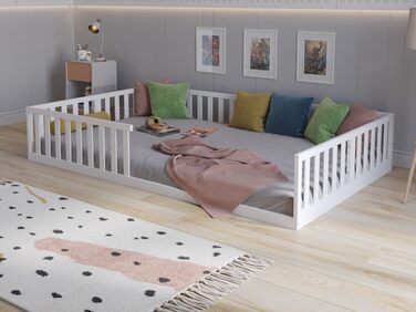 Дитяче ліжко Love For Sleep Floor Bed White 140x200 см, конструкція, зручна для дітей, дитяче ліжко Florence, дерев&39яне ліжко - ліжко Монтессорі 140x200 см з рейковою основою