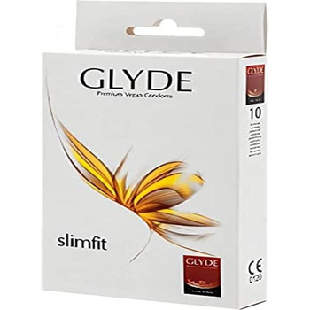 Тонкі презервативи Glyde Ultra Slimfit 10 шириною 49 мм (XS), веганські презервативи без казеїну, сертифіковані Vegan Flower.