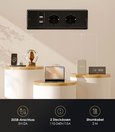 Стіл OffiGo з регульованою висотою, електричний стіл 160x70 см з розетками та портом зарядки USB, стіл з регульованою висотою та 2 функціями пам&39яті, комп&39ютерний стіл для офісу, дому, білий 160 x 70 x 72 см білий