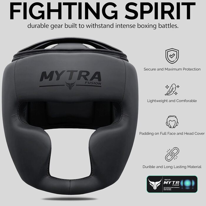 Захист боксерської голови для чоловіків та жінок повний захист обличчя для спарингу із захистом для щік, чола та вух, регульована посадка для ММА, муай-тай та кікбоксингу