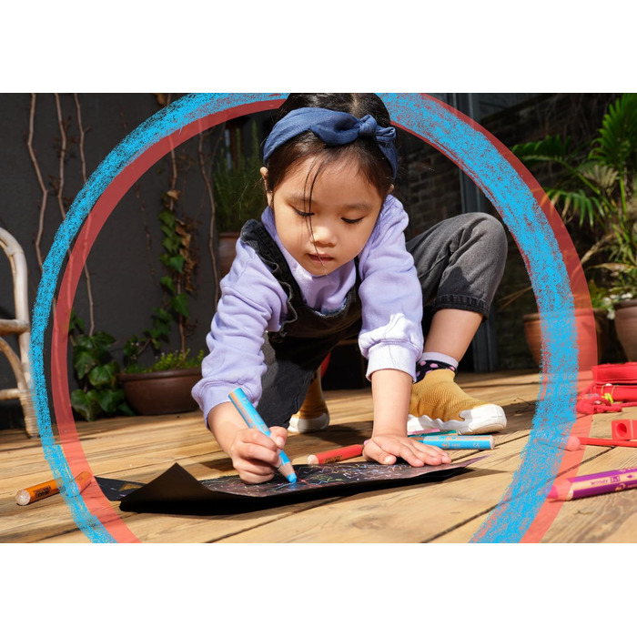 Кольоровий олівець, акварель та воскова крейда - 3 в 1, дерев&39яний - 6 шт. з точилкою - Пастельні кольори