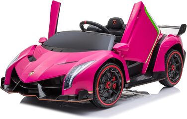 Дитячий електромобіль FINOOS Lambo Veneno 24V електромобіль для дітей 2-місний, гумові шини 4X4, шкіряне сидіння, з пультом дистан