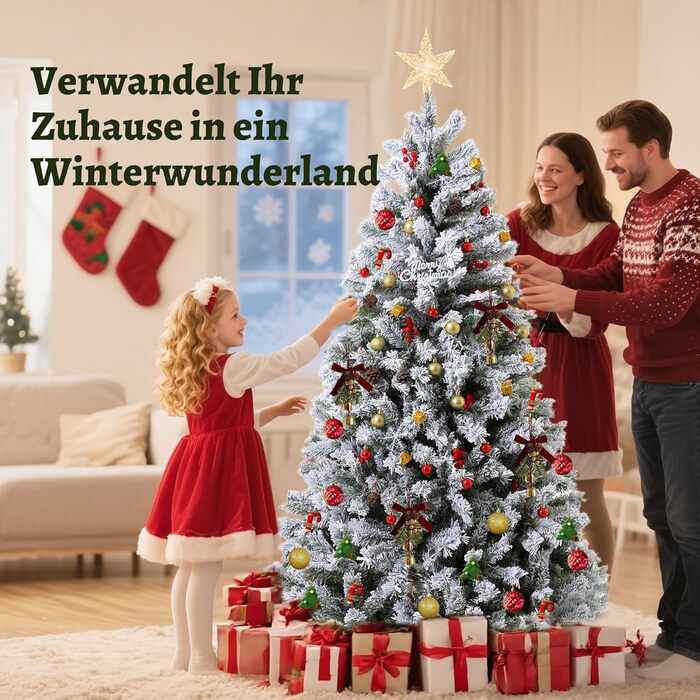 Штучна ялинка зі снігом 210 см EVGN