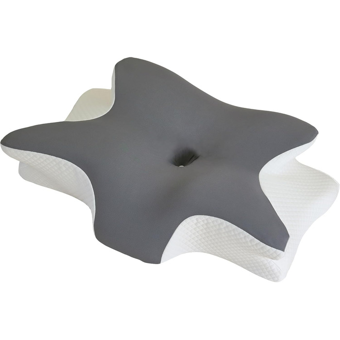 Ортопедична подушка для шиї з піни з ефектом пам&39яті та подушка для підтримки шийного відділу хребта ергономічна подушка-метелик для сну на боці та на спині від болю в шиї, регульована по висоті та яку можна прати