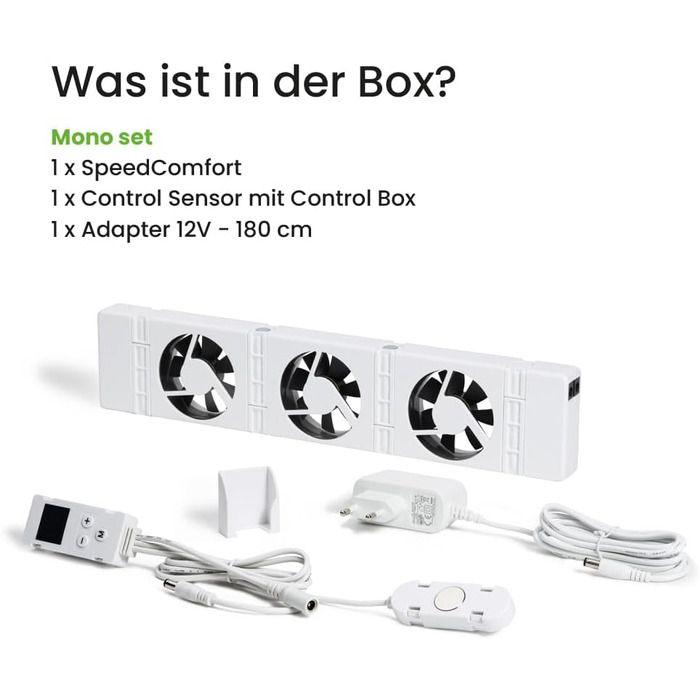 Вентилятор радіатора SpeedComfort з датчиком керування - Монокомплект () - Економія енергії до 22 - Підходить для теплових насосів - Кілька швидкостей - Тиха робота