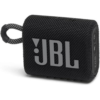 Маленька Bluetooth-колонка JBL GO 3 чорного кольору - Водонепроникна портативна колонка для подорожей - До 5 годин відтворення на