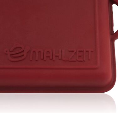 Чавунна жаровня Mahlzeit емальована 10,5 л Шорстка поверхня Темна вишня Жаровня 2в1 зі сковорідкою Жаровня з кришкою, безпечна для