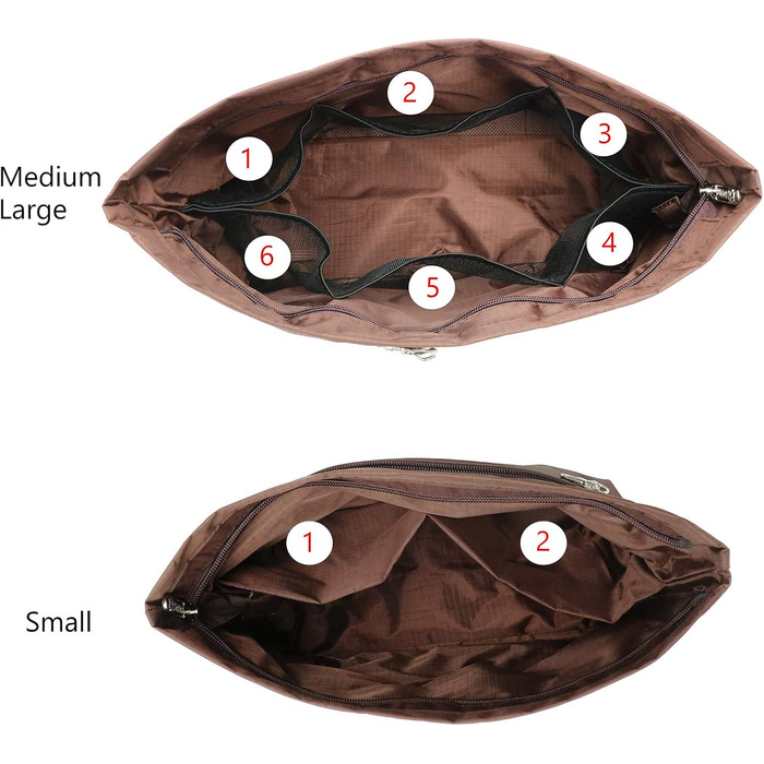 Організатор сумок для сумок Сумки Сумки Внутрішні сумки L Коричневий