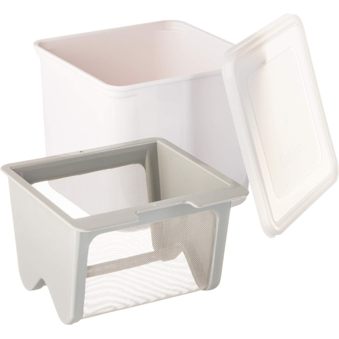 Виробник вершкового сиру Cuisipro Білий 750 мл Створіть власний сирний набір для натурального виробництва вершкового сиру, соусів, спредів або кварку Запатентований ситечко з білої нержавіючої сталі