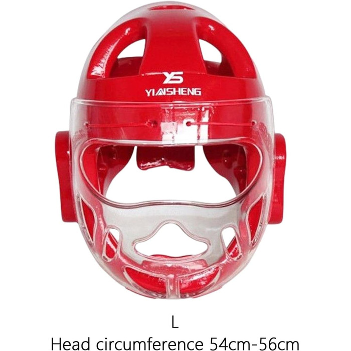 Захист обличчя для карате Baoblaze, регульований, для кікбоксингу Sanda, червоний, розмір L