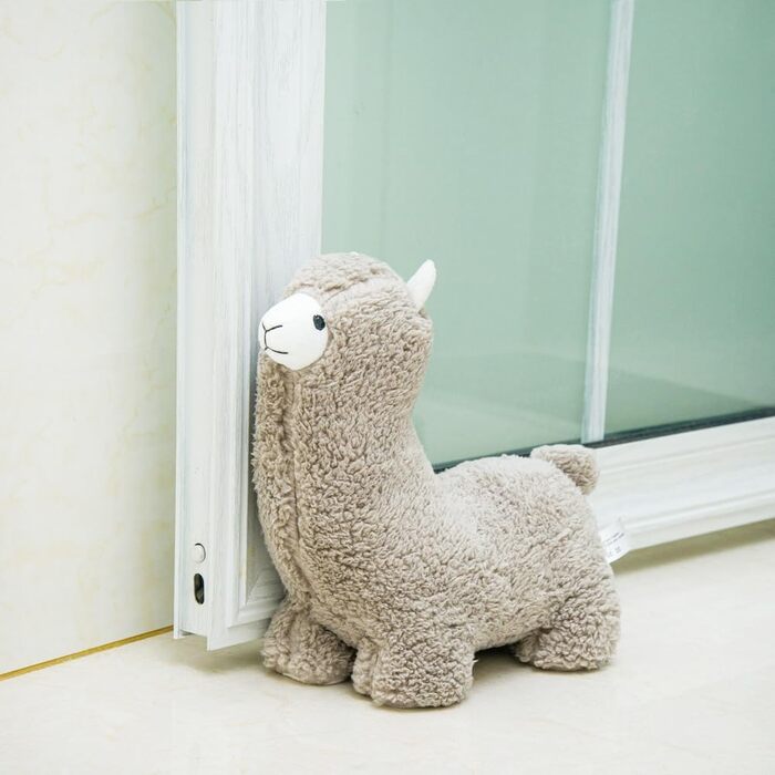 Мила дверна заглушка Декоративна дверна заглушка для дому та офісу, альпака зважена міжкімнатні двері заглушка тканинна наповнена