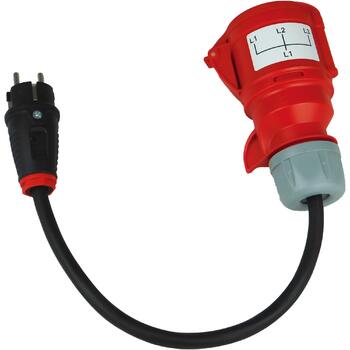 Вимірювальний адаптер NWP, випробувальний адаптер, штекер Schuko на розетку CEE 32A, 5-контактний, відповідає DGUV V3 VDE 0701/0702 - Аксесуари для вимірювальних приладів та випробувального обладнання