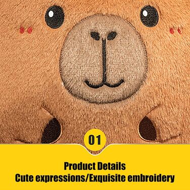 Подушка для читання для ліжка, подушка для ліжка Capybara з підлокітниками, подушка для читання з підтримкою шиї/рук, подушка для спини для читання, відпочинку, перегляду телевізора 60*40 см