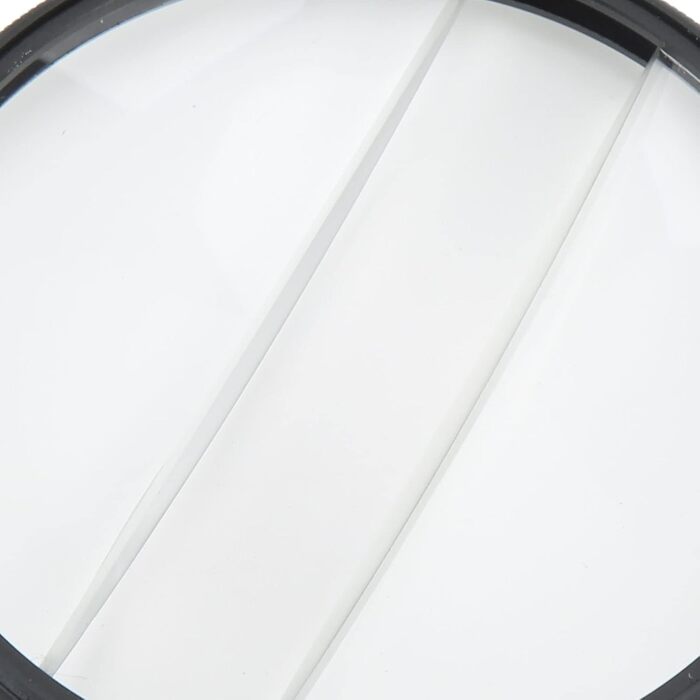 Подвійний скляний роздільний діоптрійний фільтр, 77-мм розділений діоптрійний призматичний фільтр камери Подвійний скляний розділений діоптрійний фільтр для обєктива Розмиття центрального фільтра масштабування, для дзеркальних фотоапаратів на відкритому п