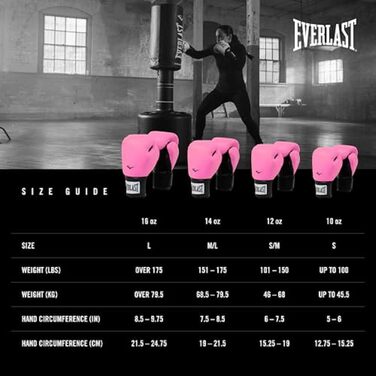 Боксерські рукавички Everlast Prostyle 2, боксерські рукавички для мішків, для роботи з рукавичками та фітнес-занять, система кріплення на липучці, шнур для захоплення, сітчаста долоня з половиною сітки та тришарова підкладка - автентичне спорядження Ever