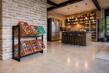 Стійка для напоїв QUICK STAR 104x30x90 см для 6 ящиків, тримач для напоїв, окремостояча полиця, надзвичайно стійка, 104 x 30 x 90 см, без полиці