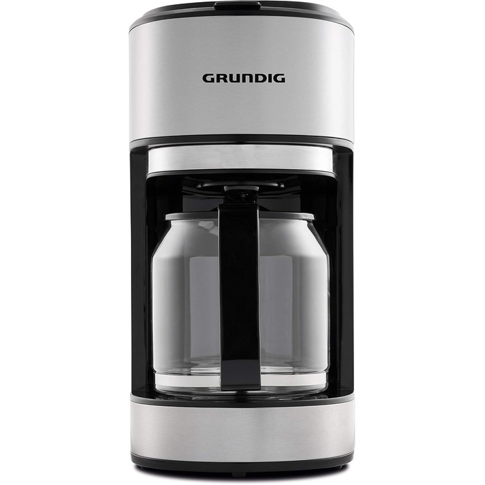 Кавоварка Grundig KM5620, 1000 Вт, 10 чашок (1,25 л), 1000, нержавіюча сталь/чорний